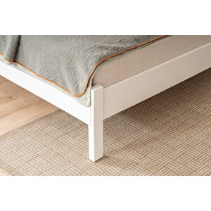 Fi̇dan Modern İnci Beyaz Tek Kişilik Karyola 120x200