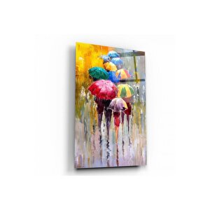 Şemsiyeler Cam Tablo 70x110 cm