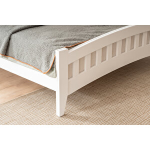 Lrya Modern İnci Beyaz Tek Kişilik Karyola 90x200