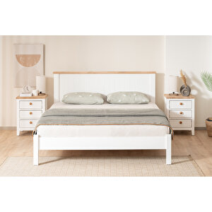 Bli̇nk Modern İnci Beyaz Çift Kişilik Karyola 160x200