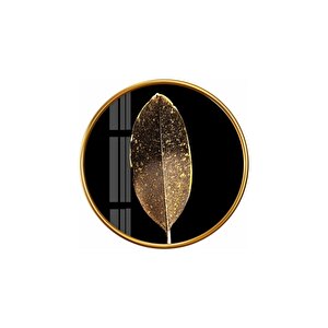 Gold Tüy Yuvarlak Cam Tablo 60x60 cm