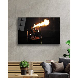 Ateş Gösterisi Cam Tablo 50x70 cm