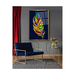 Gold Tüy Cam Tablo 60x90 cm