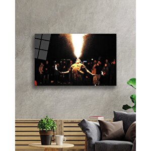 Ateş Gösterisi Cam Tablo 50x70 cm