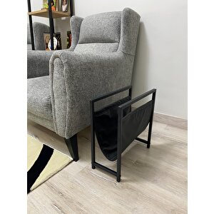 Tria Home Mercan Koltuk Yanı Dergilik/gazetelik/kitaplık (siyah)