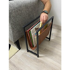 Tria Home Mercan Koltuk Yanı Dergilik/gazetelik/kitaplık (kahve)