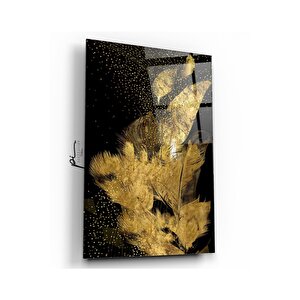 Gold Tüyler Cam Tablo 70x110 cm