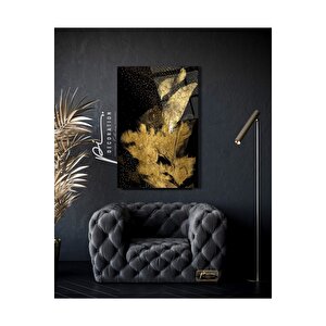 Gold Tüyler Cam Tablo 70x110 cm