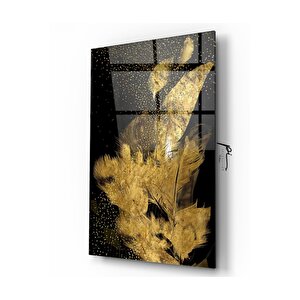 Gold Tüyler Cam Tablo 60x90 cm