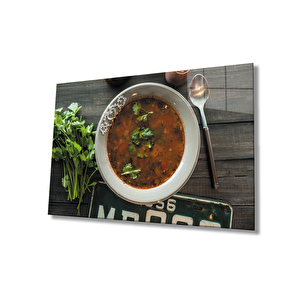 Çorba Mutfak Cam Tablo Soup Kitchen 50x70 cm