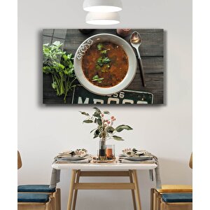 Çorba Mutfak Cam Tablo Soup Kitchen 50x70 cm