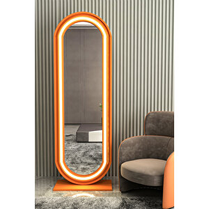 Givayo Wood's Gusto Neon Led Işıklı Boy Aynası 160x60 Turuncu