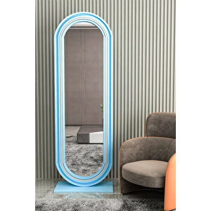 Givayo Wood's Gusto Neon Led Işıklı Boy Aynası 160x60 Mavi