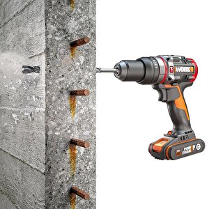 Worx Wx354.9c 20volt/2.0ah Li-ion Tek Akülü Kömürsüz Profesyonel Darbeli Şarjlı Matkap