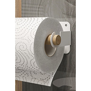 Ahşap Paslanmaz Çelik Modern Tuvalet Kağıdı Askısı Wc Rulo Kağıt Düzenleyici