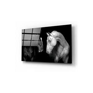 Atlar Cam Tablo 50x70 cm