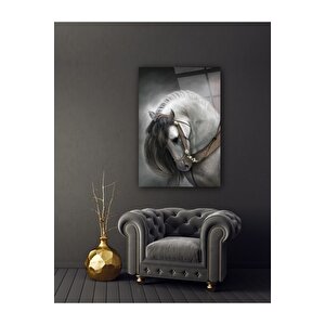 Yılkı Atı Cam Tablo 70x110 cm