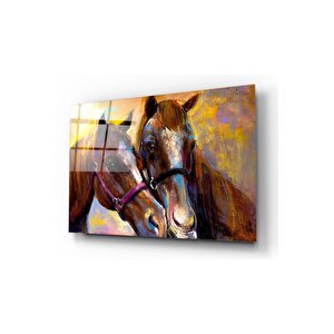 Atlar Cam Tablo 50x70 cm