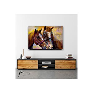 Atlar Cam Tablo 50x70 cm
