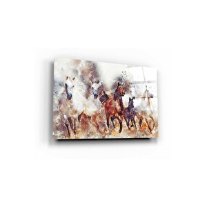 Atlar Cam Tablo 60x90 cm