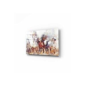 Atlar Cam Tablo 70x110 cm