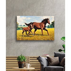 Atlar Cam Tablo 50x70 cm