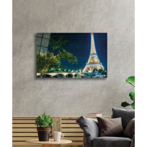 Eyfel Kulesi Cam Tablo Eiffel Tower 90x60 cm