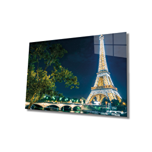 Eyfel Kulesi Cam Tablo Eiffel Tower 50x70 cm