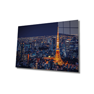 Eyfel Kulesi Cam Tablo Eiffel Tower 50x70 cm