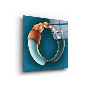 Renkli Cam Tablo 30x30 cm