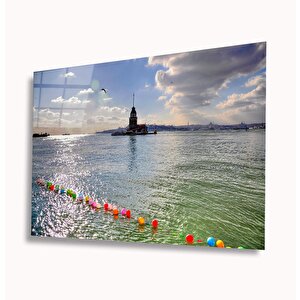 Kız Kulesi Cam Tablo 36x23 cm