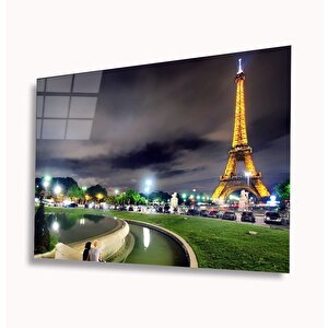 Eyfel Kulesi Cam Tablo 36x23 cm
