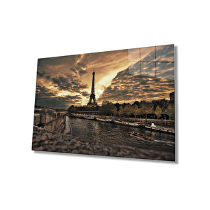 Eyfel Kulesi Cam Tablo 36x23 cm