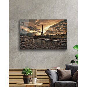 Eyfel Kulesi Cam Tablo 36x23 cm
