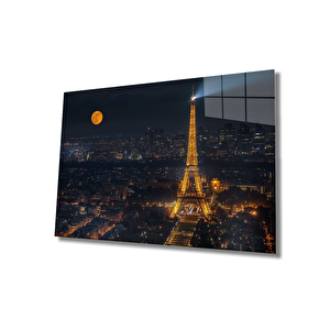 Eyfel Kulesi Cam Tablo Eiffel Tower 36x23 cm