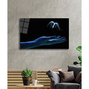 Mavi El Cam Tablo Blue Hand 50x70 cm