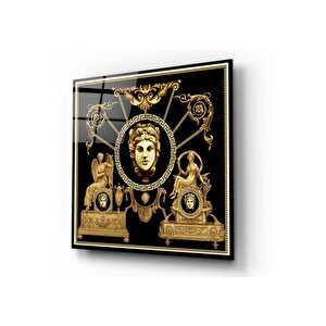 Antik Desenler Cam Tablo 30x30 cm
