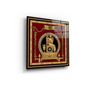 Antik Desenler Cam Tablo 50x50 cm