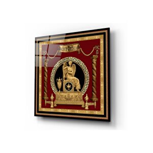 Antik Desenler Cam Tablo 50x50 cm