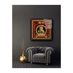 Antik Desenler Cam Tablo 50x50 cm