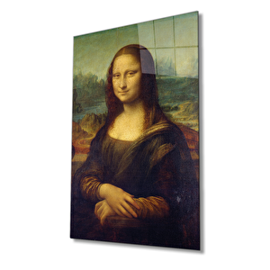 Mona Lisa Portresi Sanat Cam Tablo Ev Ve Ofis Duvar Dekoru 36x23 cm