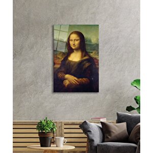 Mona Lisa Portresi Sanat Cam Tablo Ev Ve Ofis Duvar Dekoru 36x23 cm