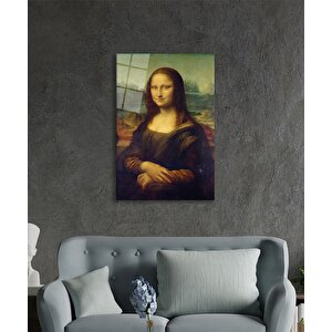 Mona Lisa Portresi Sanat Cam Tablo Ev Ve Ofis Duvar Dekoru 36x23 cm