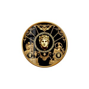 Antik Desenler Yuvarlak Cam Tablo 50x50 cm