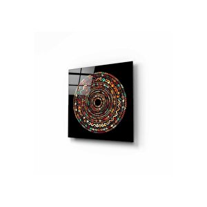 Renkli Desenler Cam Tablo 50x50 cm