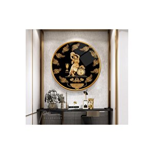 Antik Desenler Yuvarlak Cam Tablo 30x30 cm
