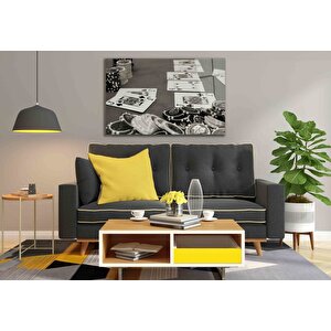 Fütüristik İskambil Oyun Cam Tablo 50x70 cm