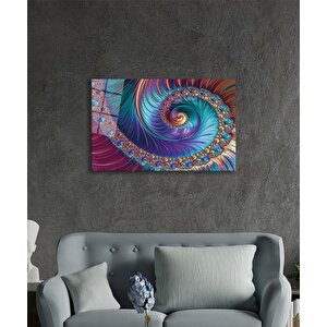 Renkli Soyut Sanatı Cam Tablo Ev Ve Ofis Duvar Dekoru 36x23 cm