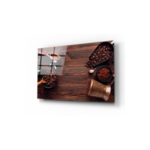 Kahve Çekirdeği Cam Tablo 50x70 cm