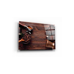Kahve Çekirdeği Cam Tablo 50x70 cm